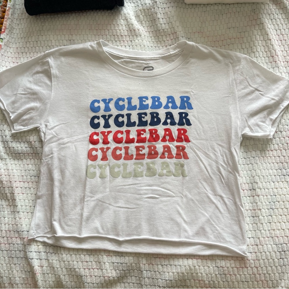 Cyclebar cropped t shirt (size small)